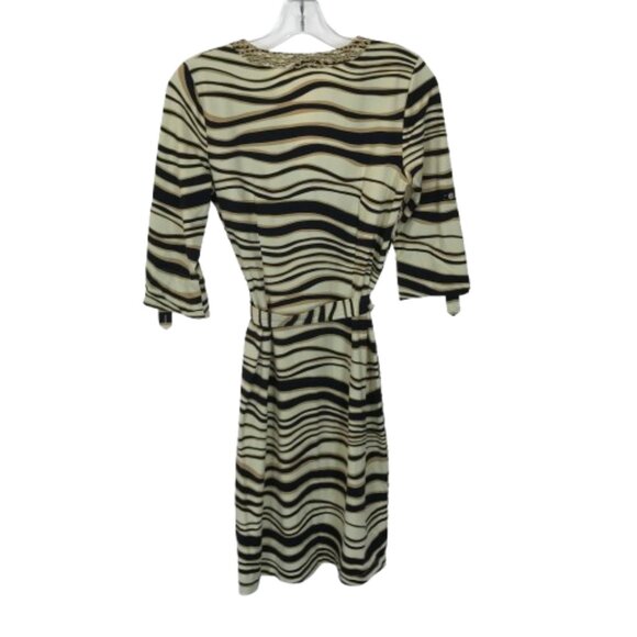 Women Size XS J. McLaughlin Catalina Stretch Cloth Animal Print Belted Dress - Picture 4 of 4